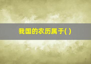 我国的农历属于( )